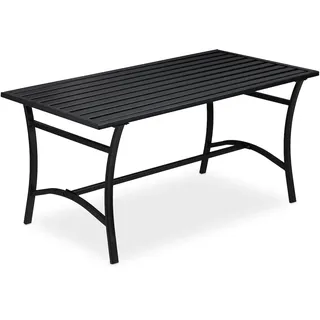 Relaxdays Gartentisch 120 x 60 x 56 cm Schwarz