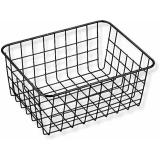 PARENCE.- Aufbewahrungskorb aus Metall – Rechteckiger Organizer 28x22x12,5 cm – Mehrzweck-Aufbewahrungsbehälter für Bad, Büro, Küche und Dekoration – Mattes Finish