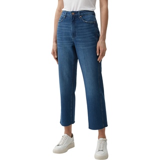 s.Oliver Damen Jeans-hose 7/8, Jeans Hose 7 8 Karolin Straight Leg, Blau, 38 EU