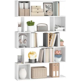 VASAGLE Bücherregal 24 x 90 x 159 cm Mattweiß