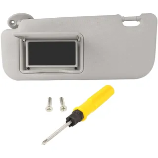 Glomora Sonnenblende Auto Fahrerseite, Auto Innere PVC Sonnenschutz Ersatz Linke Fahrerseite Sonnenstrahlenblocker Mit Kosmetikspiegel Für Levin 14 Bis 19 OEM: 74320-02B21-B0 36x15x4cm