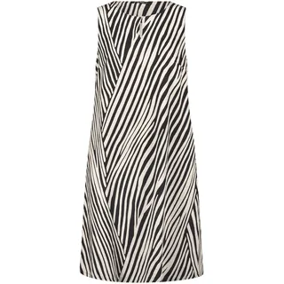 Sommerkleid BETTY BARCLAY "Leinenkleid ohne Arm", Damen, Gr. 48, EURO, schwarz (schwarz, beige), Obermaterial: 55% Leinen LI. 45% Viskose CV., Kleider Sommerkleid