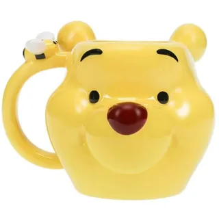 Winnie Puuh Tasse - Offiziell lizenziert, Disney-Teetasse mit Puuh Bär & Honigbiene, Perfekt für Tee oder Kaffee, 350 ml (11 Fl Oz), Gelb