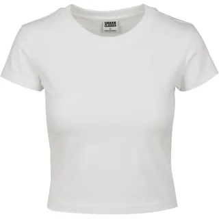 Urban Classics Damen Ladies Stretch Jersey Cropped Tee T-Shirt,, per pack Weiß (white 00220), X-Small (Herstellergröße: XS)
