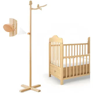 let's make Mobile Halterung Holz, Birdie Mobile Halterung Wickeltisch für Aufhängung Bettglockenspiel Windspiel Spielzeug Mobile Baby Ständer, Babyzimmer Deko für Jungen und Mädchen von 0–12 Monaten