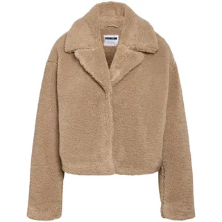 Noisy May Crop Teddy Jacket Noos, Birch, s