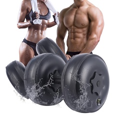 DEIRIS Wasser Hanteln set, Hanteln Wasser Befüllbar, Reise Hanteln, Justierbare Hantel Gewicht, Tragbar, für Männer und Frauen - Krafttraining - Fitness Training (Schwarzes Paar, 8–10 kg)