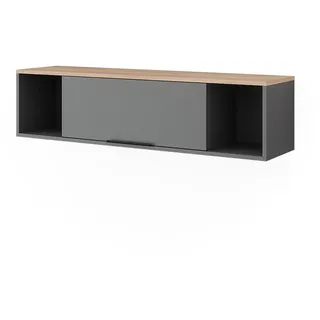 Vicco Wandregal Betti Anthrazit/Sonoma 120 x 30 cm , Anthrazit, Sonoma Eiche , Holzwerkstoff , 120x30x30 cm , Wohnzimmer, Regale, Wandregale