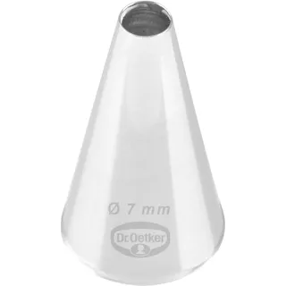 Dr. Oetker Lochtülle 7 mm, Lochtülle aus der Tüllen-Manufaktur, Backzubehör zum Dekorieren (Farbe: Silber), Menge: 1 Stück