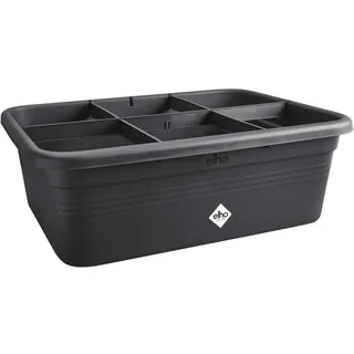 elho Green Basics Grow Garden I – Setzlingstablett – Kräuterpflanzkasten – 100% recycelter Kunststoff - Schwarz/Living Schwarz