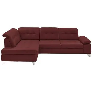 Beldomo Speed Ecksofa , Brombeere , Leder , Echtleder , Rindleder , Ottomane links, nicht einzeln stellbar, L-Form , 309x211 cm , Goldenes M , Typenauswahl, Bettkasten erhältlich, Fußauswahl, Lederauswahl, Stoffauswahl, Sitzqualitäten, seitenverkehrt erhältlich, Bettfunktion erhältlich, Hocker erhältlich, Rückenfutter , Wohnzimmer, Sofas & Couches, Wohnlandschaften, Ecksofas