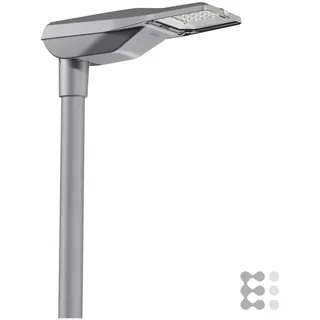 Siteco Mastleuchte Aluminium 11,0 cm inkl. LED-Lampe grau