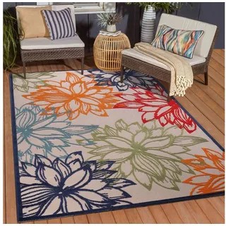 Sanat Floral 2 Outdoor-Teppich 60 x 110 cm Bunt