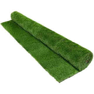ECD Germany Kunstrasen-Rolle 150x900 cm 13,5m2 Grün, Rasenteppich Outdoor wetterfest, 35mm, Grasmatte Meterware Kunstgras wasserdurchlässig & UV-beständig, Kunstrasenteppich für Balkon Terrasse Garten