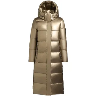 Steppmantel KHUJO "Steppmantel Hedd Shiny-YM", Damen, Gr. M, gold, Obermaterial: 100% Polyester PES.  Obermaterial: Futter: 100% Nylon NY. 100% Polyester PES., Mäntel Steppmantel