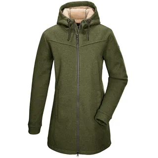 G.I.G.A. DX Damen, Strickfleeceparka/Fleecejacke mit Kapuze, GW 37 WMN KNTFLC PRK, olivgrün, 38, 43546-000