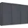 Schwebetürenschrank OTELI 271 x 210 x 62 cm Grau