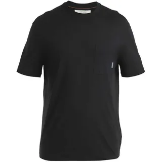 Icebreaker Merino 150 Tech Lite Iii Relaxed Pocket Kurzarm-t-shirt - Black - S