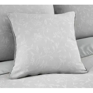 Dreams & Drapes Gewebtes Kissen, Michaela, gefüllt, 43 x 43 cm, Silber