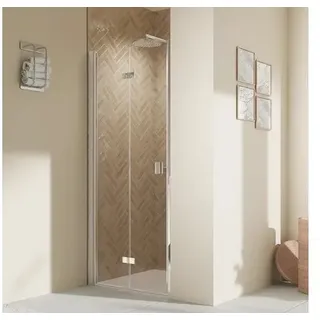 Drehfalttür in Nische Breuer Elana 2.0 800x2000 mm Echtglas Klar hell silber Tür