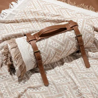 vitalcozy Picknickdecke Khaki 2-in-1 faltbar