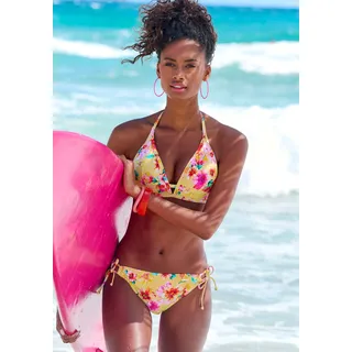 Sunseeker Triangel-Bikini-Top "Mila" im floralen Design, gelb bedruckt