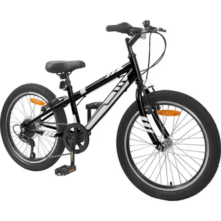 vidaXL Mountainbike 20 Zoll 6-Speed für 5-8 Jahre alt Schwarz - Schwarz