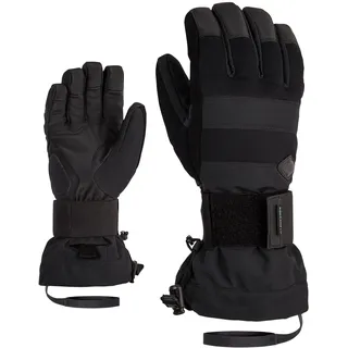 Ziener Herren Milo Snowboard-Handschuhe/Wintersport | wasserdicht, atmungsaktiv; Protektor, Black, 11