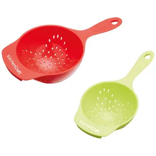 KitchenCraft Mini-Sieb Set 1 cm und 8 cm Rot/Grün