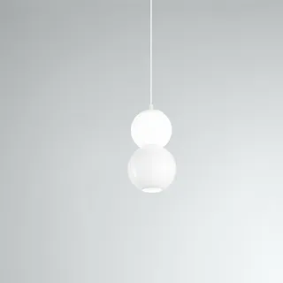 Moderne Aufhängung für Schienensystem Weiß Led 2 Kugeln