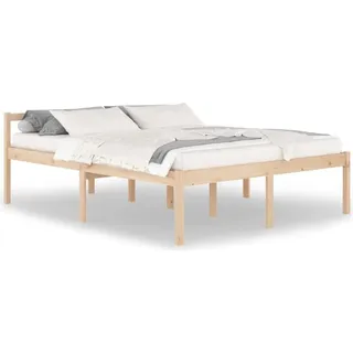 vidaXL Seniorenbett 160x200 cm Massivholz Kiefer - Braun