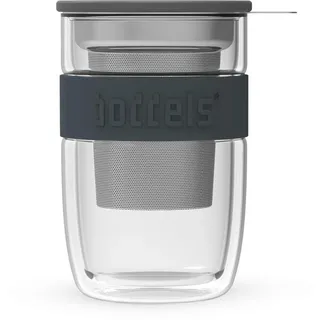 Boddels Tea-For-One-Set , Anthrazit, Grau, Transparent , Metall, Glas, Keramik , Uni , BPA-frei, Lfgb, Fsc , Geschirr, Kannen & Karaffen, Teekannen