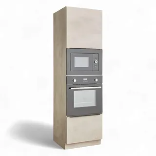 BASIC by Balculina Hochschrank Sanibel 60 x 210 x 58 cm Weiß
