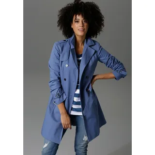 Aniston CASUAL Trenchcoat, mit Gürtel zum Regulieren, blau