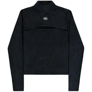 Alpha Industries Damen World Cut Out Langarmshirt, Black, XL