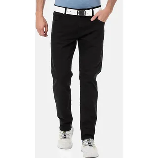 Slim-fit-Jeans CIPO & BAXX, Herren, Gr. 30, Länge 34, schwarz, Denim/Jeans, Obermaterial: 98% Baumwolle, 2% Elasthan, clean, slim fit, Jeans Slim-fit-Jeans