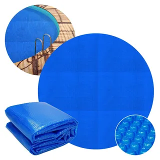 ECD Germany Pool Solarfolie rund Ø 500 cm Blau Pool Solarabdeckplane 120μm Solarplane Solarabdeckung zuschneidbar Poolabdeckung Wärmeplane Poolheizung - Blau