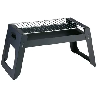 alpina Tragbarer Holzkohlegrill mit Abnehmbarem Grillrost - Holzkohlegrill mit Kohlebox - Kompakte Größe 47 x 22 x 23 cm