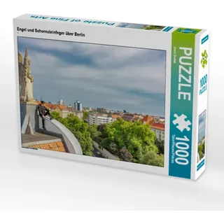 CALVENDO Puzzle Engel und Schornsteinfeger über Berlin 1000 Teile Puzzle quer | 1000 Teile Lege-Größe 64x48cm Foto-Puzzle für glückliche Stunden