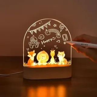 OTraki Personalisierte Kinder Nachtlicht LED Animalprint Acryl Individuelle LED Nachtlicht Kinder Baby Geschenk zur Geburt Taufe & Geburtstag für Mädchen Jungen Stilllicht/Kinderzimmer Deko