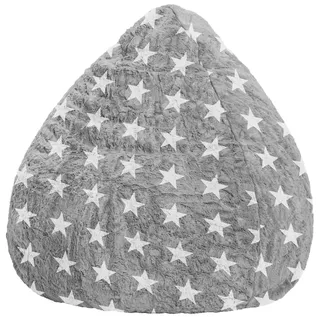 Sitting Point Fluffy Stars XL Sitzsack grau