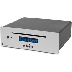 Pro-Ject CD Box DS, High End Audio CD Player mit 24bit/192kHz Burr Brown DAC (Silber)