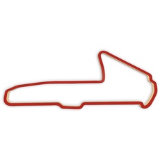 Racetrackart RTA-10015-RD-46 Rennstreckenkontur des Albi Circuit-Rot, 46 cm Breite, Spurbreite 1,3 cm, Holz, 45 x 46 x 2.1 cm