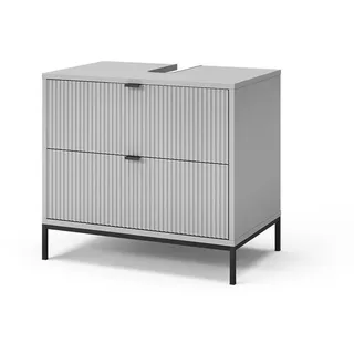 Vicco Waschbeckenunterschrank Eliza, 70 x 63 cm mit 2 ausziehbaren Schubladen, - Grau