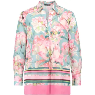 Longbluse BETTY BARCLAY "Longbluse langarm", Damen, Gr. 40, grün (mint, rosé), Obermaterial: 100% Baumwolle CO., Blusen Longbluse