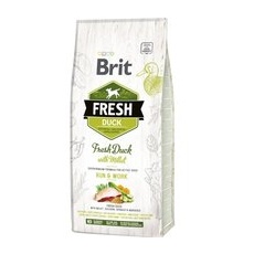 2x12kg Rață cu mei Active Run & Work Brit Fresh Hrană uscată câini