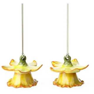 Villeroy & Boch Mini Flower Bells Osterglocken, 2er Set, 4 cm, Porzellan, Gelb, Blumen