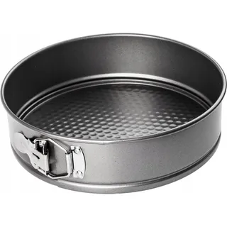 Kadax Springform "Garonne", runde Backform aus Stahl mit Antihaftbeschichtung, Silber, 20 cm