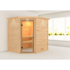 Bild von Sauna Mia (Fronteinstieg)«, inklusive Ofenschutzgitter und Tür beige