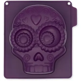 CÉCOA • Halloween-Form Totenkopf Calavera • Riesige Silikonform • Mexikanische Schädelkuchen • Antihaftbeschichtung • BPA-frei • Einfaches Herauslösen • Perfektes Kochen • 100 % lebensmittelechtes